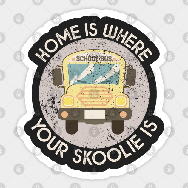 School Bus Conversion Design for a Skoolie Lover Sticker by MasliankaStepan